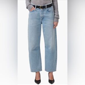 Citizens of Humanity Miro Mid-Rise Barrel Leg Jeans Gemini Light Wash Blue 29